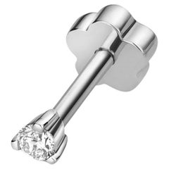 diamond earring for tragus piercing SOLITAIRE DIAMOND CARTILAGE 3 CLAW STUD IN 18CT WHITE Gold