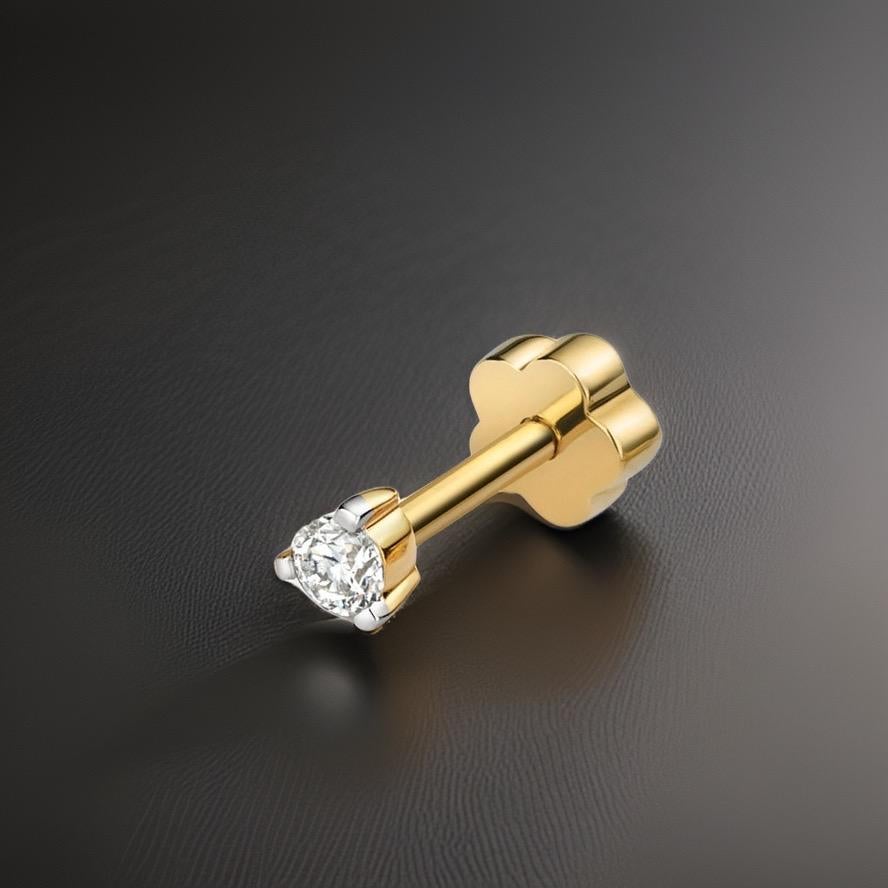 Solitär DIAMOND CARTILAGE STUD IN 9CT GOLD 0,05ct für Damen oder Herren im Angebot