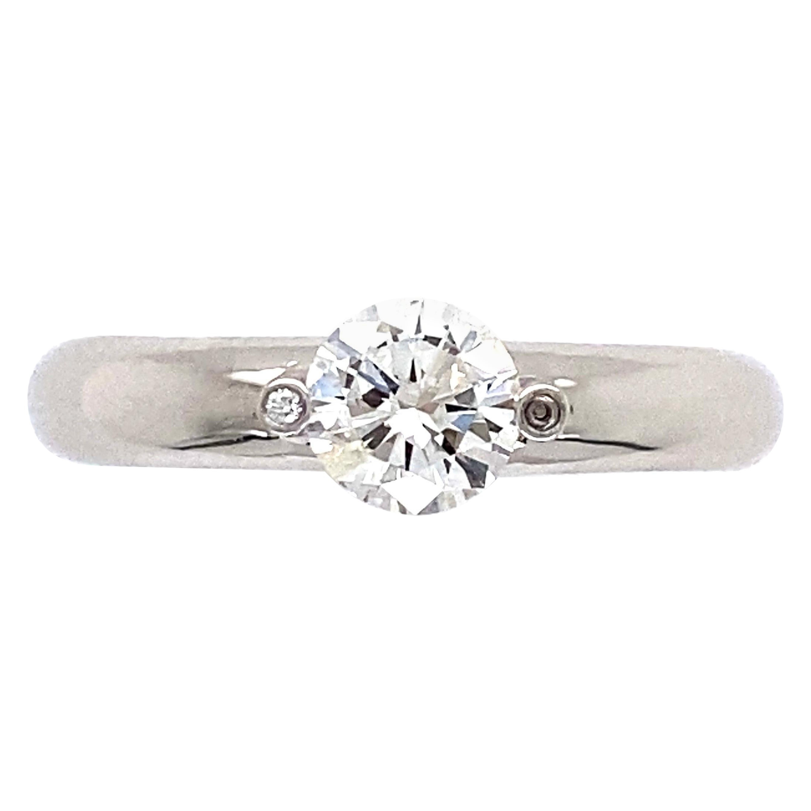 Solitär-Diamant-Designer Gumuchian Platin-Ring, Nachlass-Schmuck im Angebot