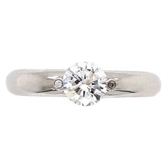 Anello solitario con diamante di design Gumuchian in platino Estate Jewelry