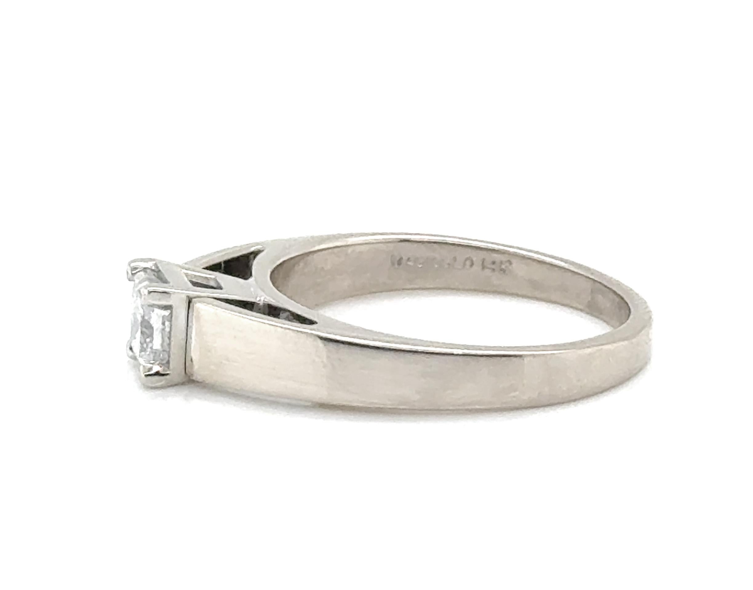 .50ct princess moissanite engagement ring