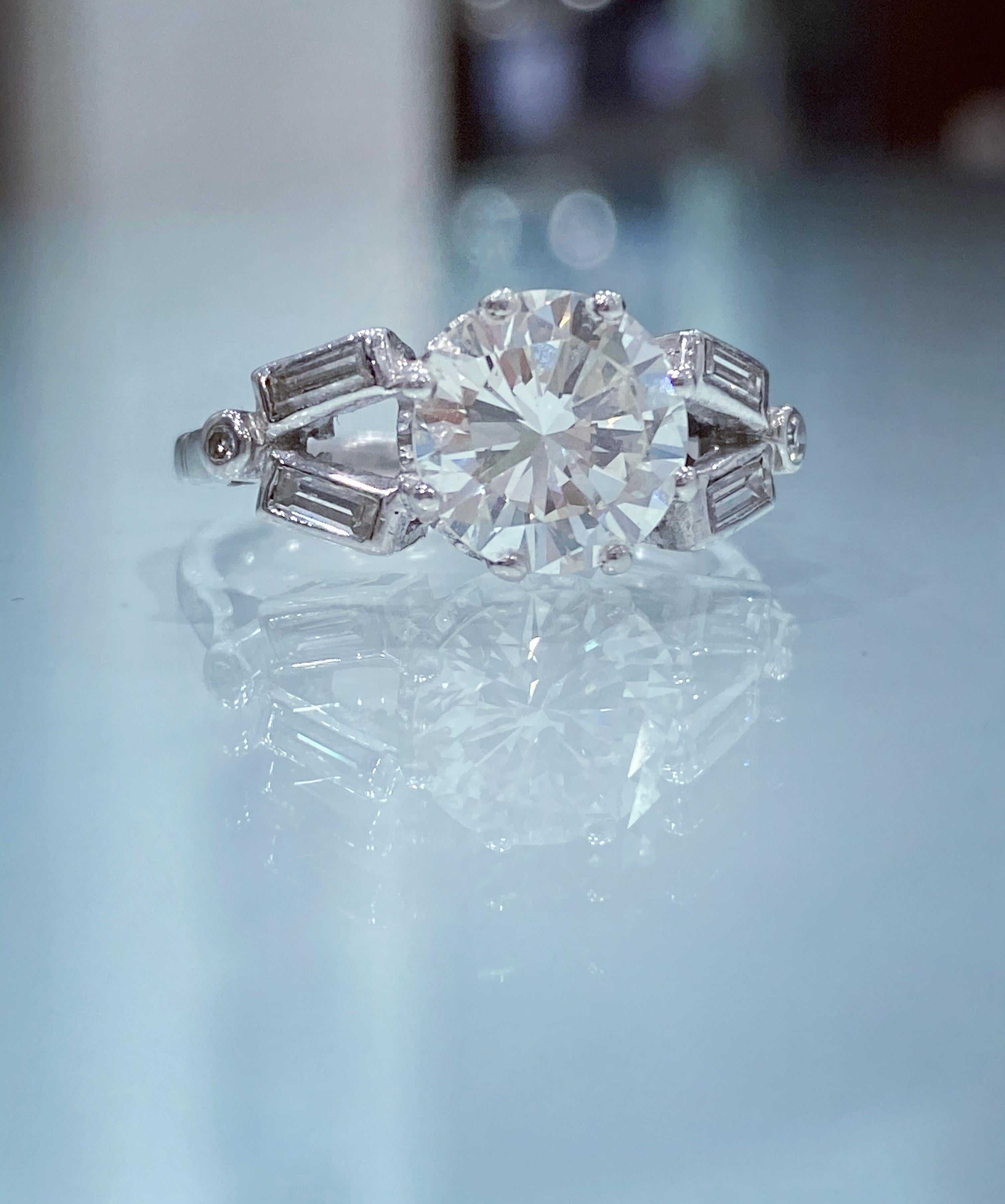 2.16ct Solitaire Diamond Engagement Ring, c.1940 3