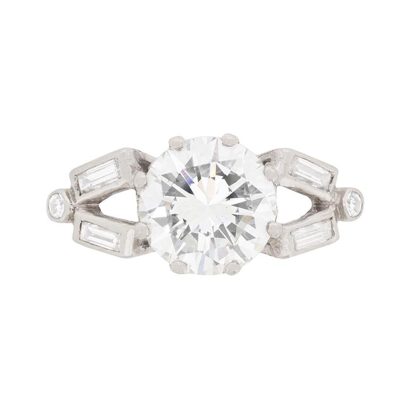 2.16ct Solitaire Diamond Engagement Ring, c.1940