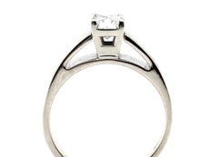 Solitär-Diamant-Verlobungsring Mined .50ct 14K Prinzessinnenschliff Weißgold