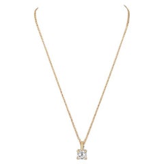 Collier solitaire en or 18 carats avec diamants 0,19 carat