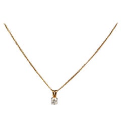 Solitaire Diamond Necklace, .25 Carat