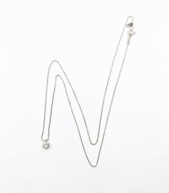 Solitaire Diamond Necklace in Platinum
