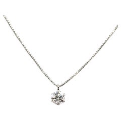 Solitaire Diamond Necklace in Platinum