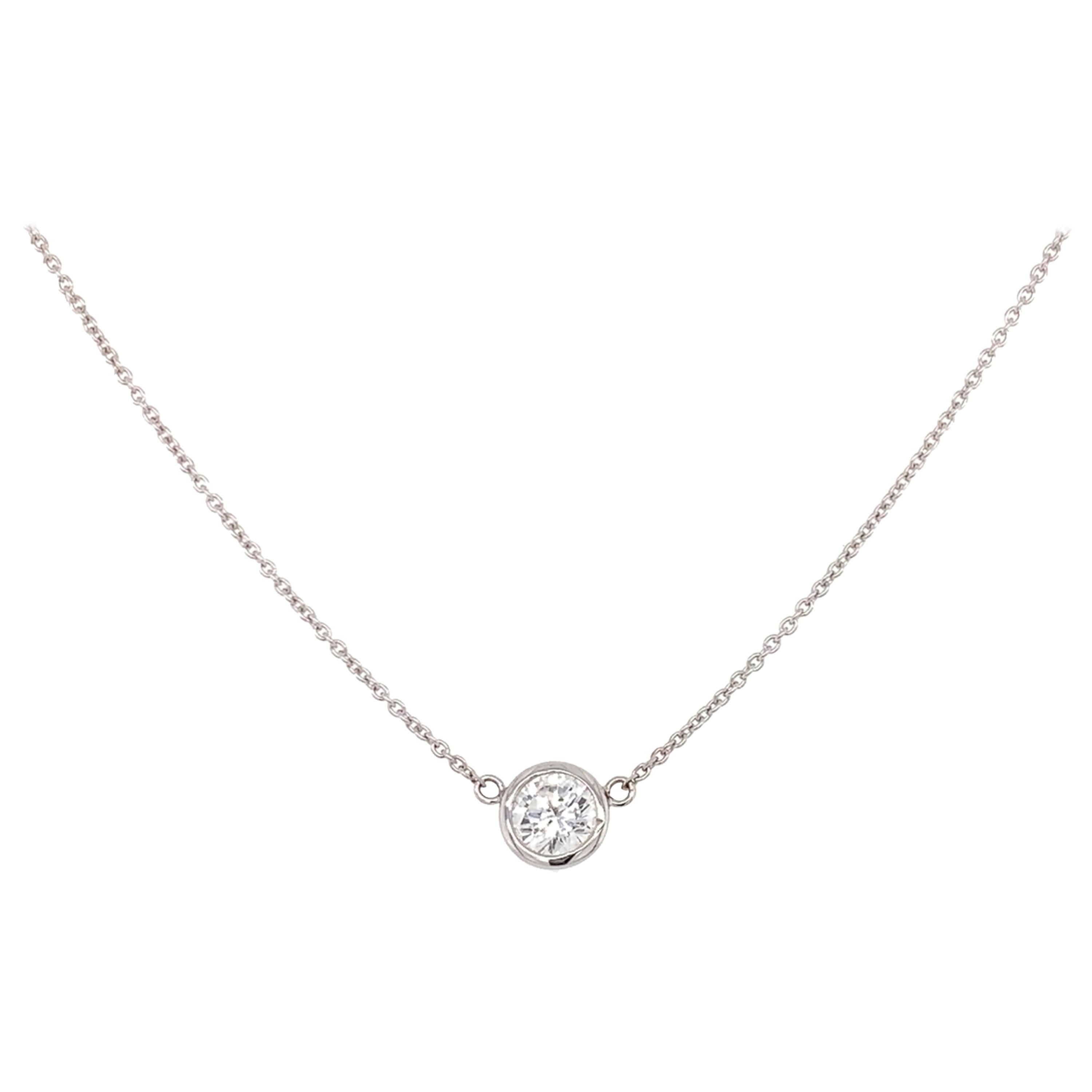 Solitaire Diamond Pendant Necklace