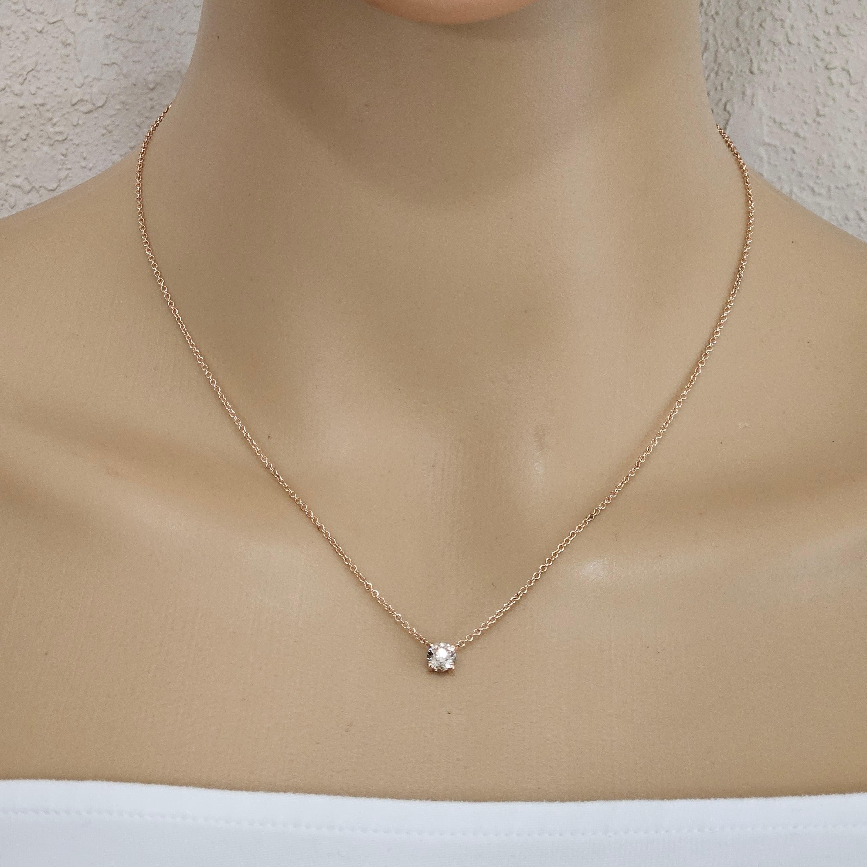 Solitaire Diamond Pendant Necklacesolitaire Diamond Pendant Necklace View 2