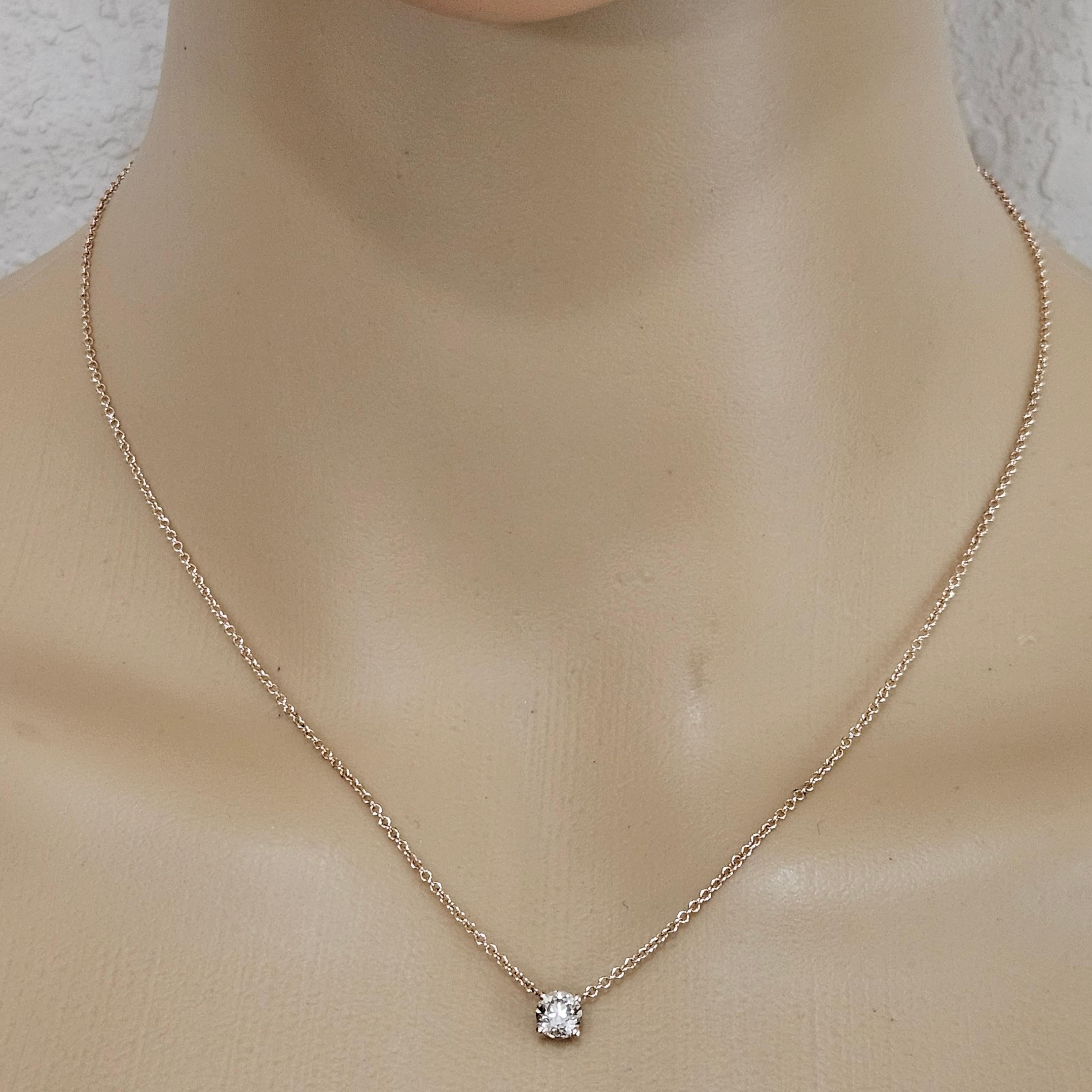 Solitaire Diamond Pendant Necklacesolitaire Diamond Pendant Necklace View 3