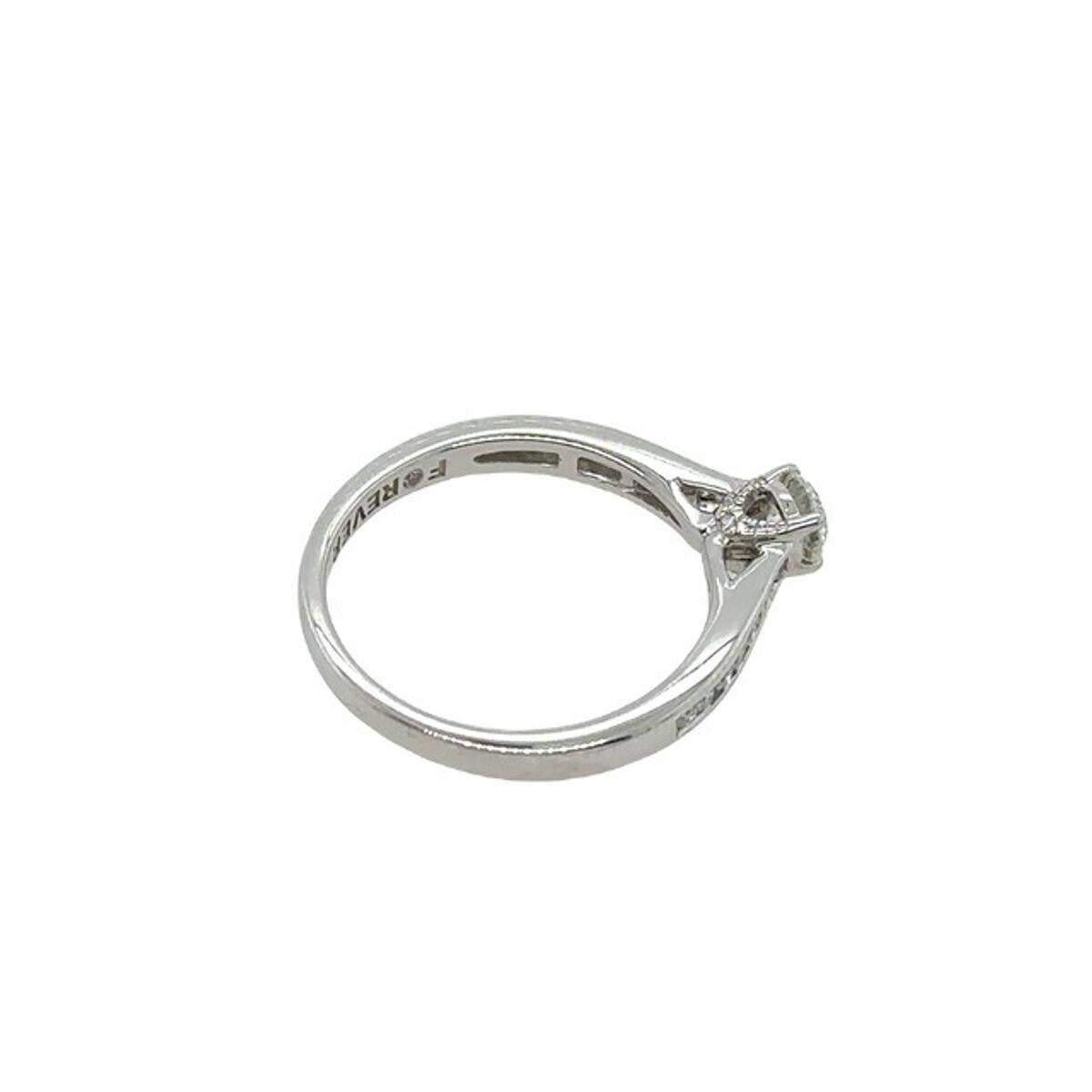 Anello con diamante solitario da 0,29 carati e spalle di diamanti da 0,11 carati in oro bianco 18 carati In condizioni ottime in vendita a London, GB