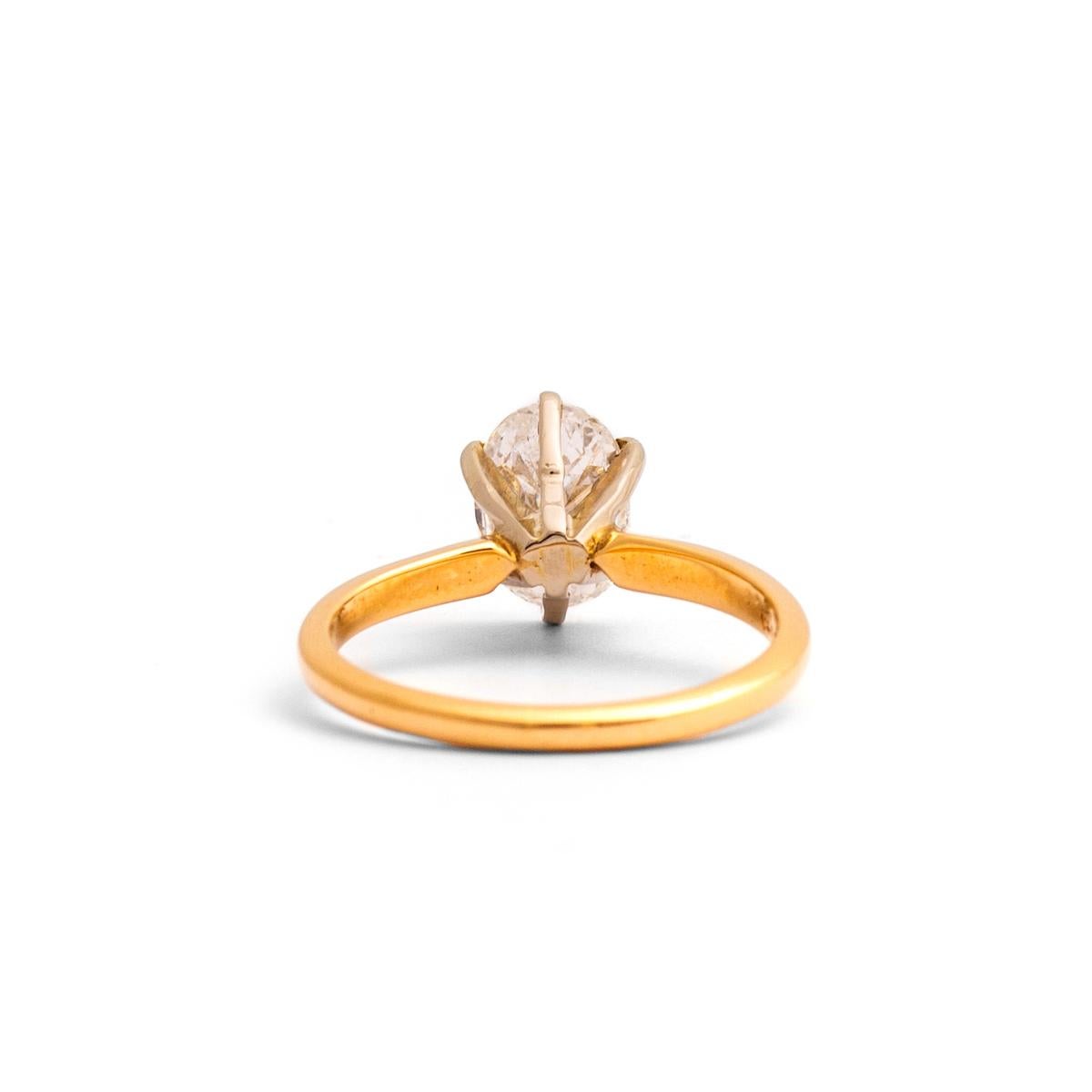 Oval Cut Solitaire Diamond Ring For Sale