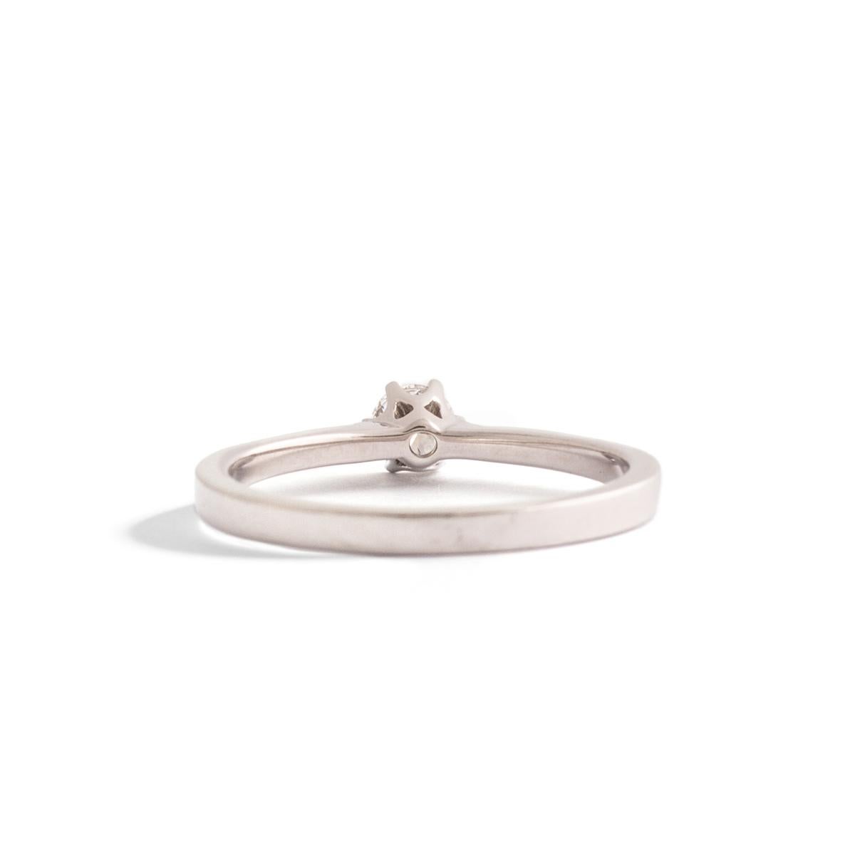 Aesthetic Movement Solitaire Diamond Ring For Sale