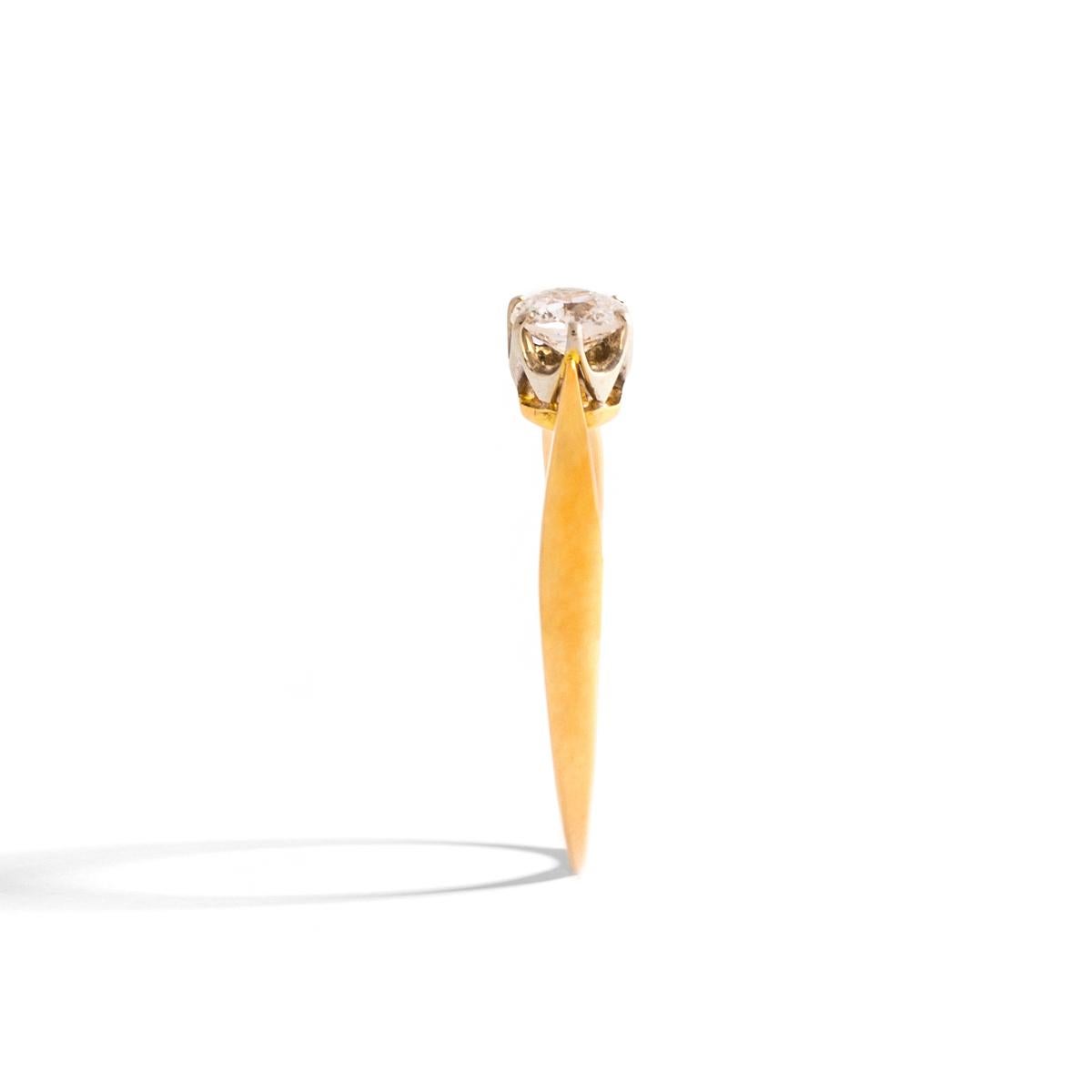 Solitär-Diamant-Ring (Ästhetizismus) im Angebot