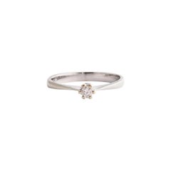 Retro Solitaire Diamond Ring