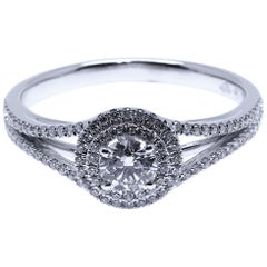 Timeless 18 Karat White Gold Solitaire Diamond Ring Timeless 18 Karat White Gold Solitaire Diamond Ring