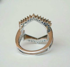 Solitaire Diamond Ring Hexagon Halo Ring Enhancer 14k Gold