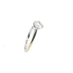 Solitär-Diamantring mit 0,84ct I/SI2 Naturdiamant in 14ct Weißgold
