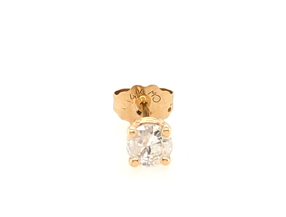 Solitaire Diamond Single Stud Earring Mined .25ct 14K Yellow Gold



Comprend un véritable diamant rond brillant de 0,25 ct d'origine naturelle.

Diamant 100% Nature

Poids de diamant de 0,25 carat

Or jaune 14K

Simple mais Elegant 

Cadeau