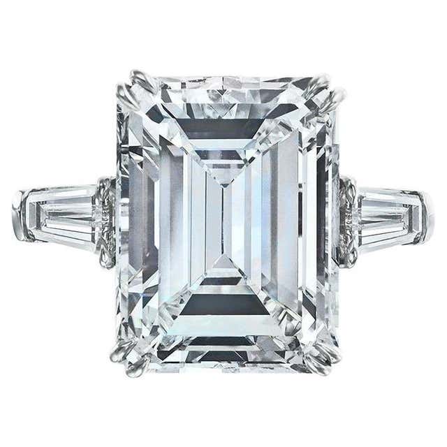 Diamond 2000 Cartier emerald-cut diamond solitaire, French, circa 2000. For Sale at ...