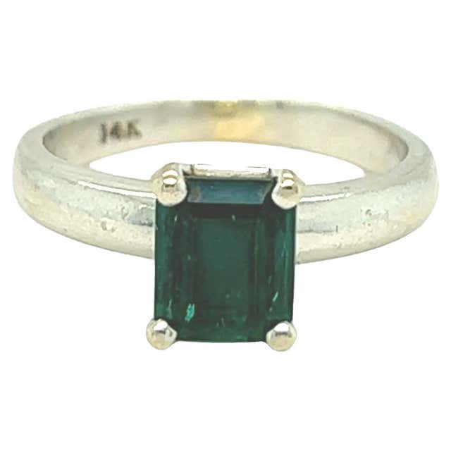 Emerald Cut 10-Prong Solitaire Ring Setting In Sterling Silver - .925 Fine Silver