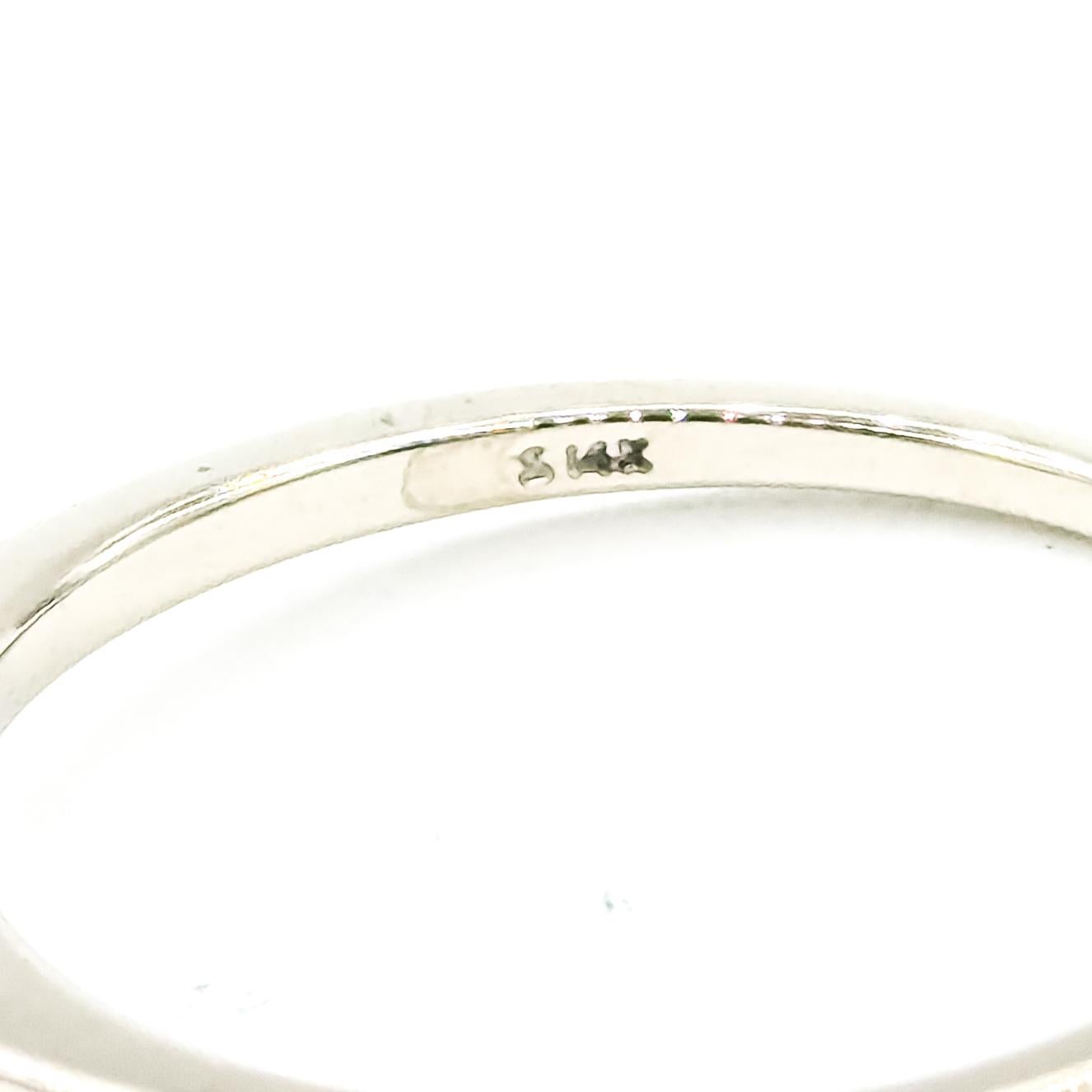 Solitär Smaragd Ring in 14k Weißgold im Angebot 4