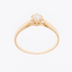 Solitaire Engagement Ring 18kt Yellow Gold with Diamond