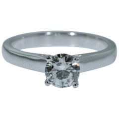 Solitaire Engagement Ring with GIA Graded 0.71 Carat Round Brilliant Cut Diamond