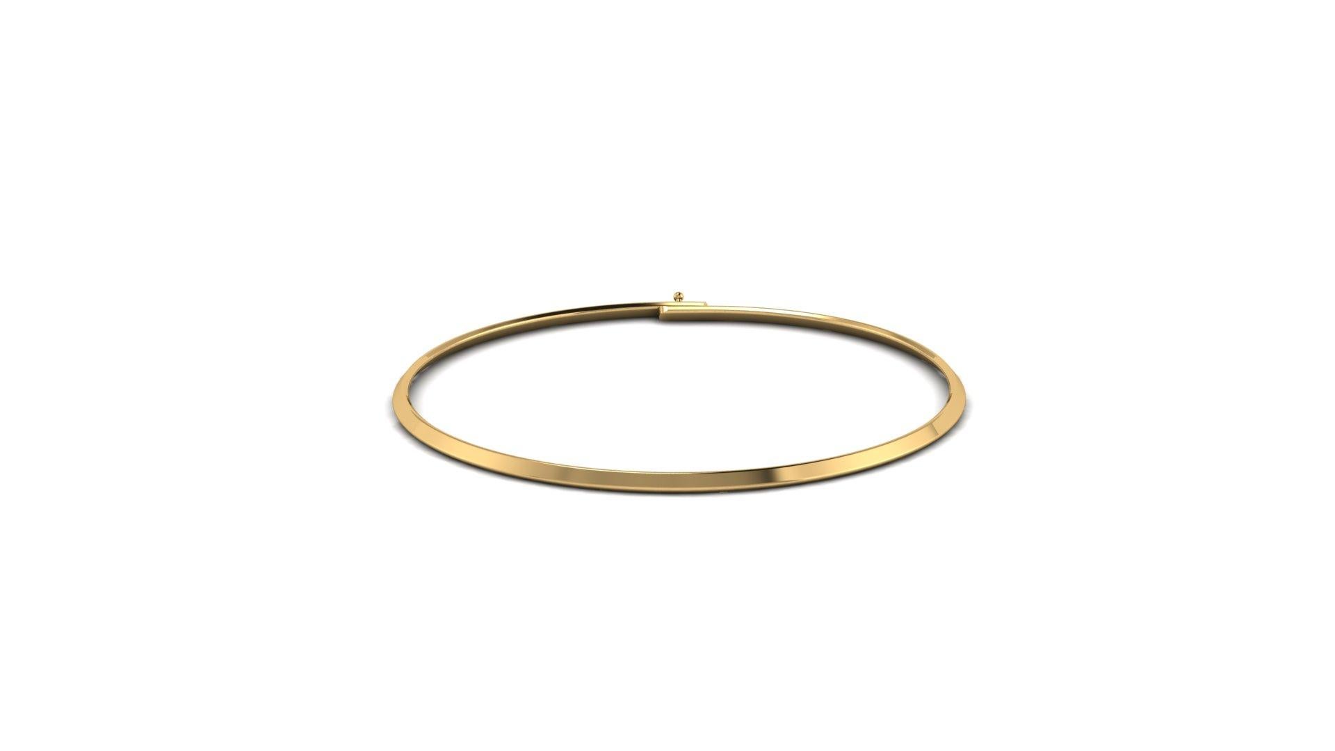 Solitaire Gold Choker In New Condition For Sale In Westport, CT