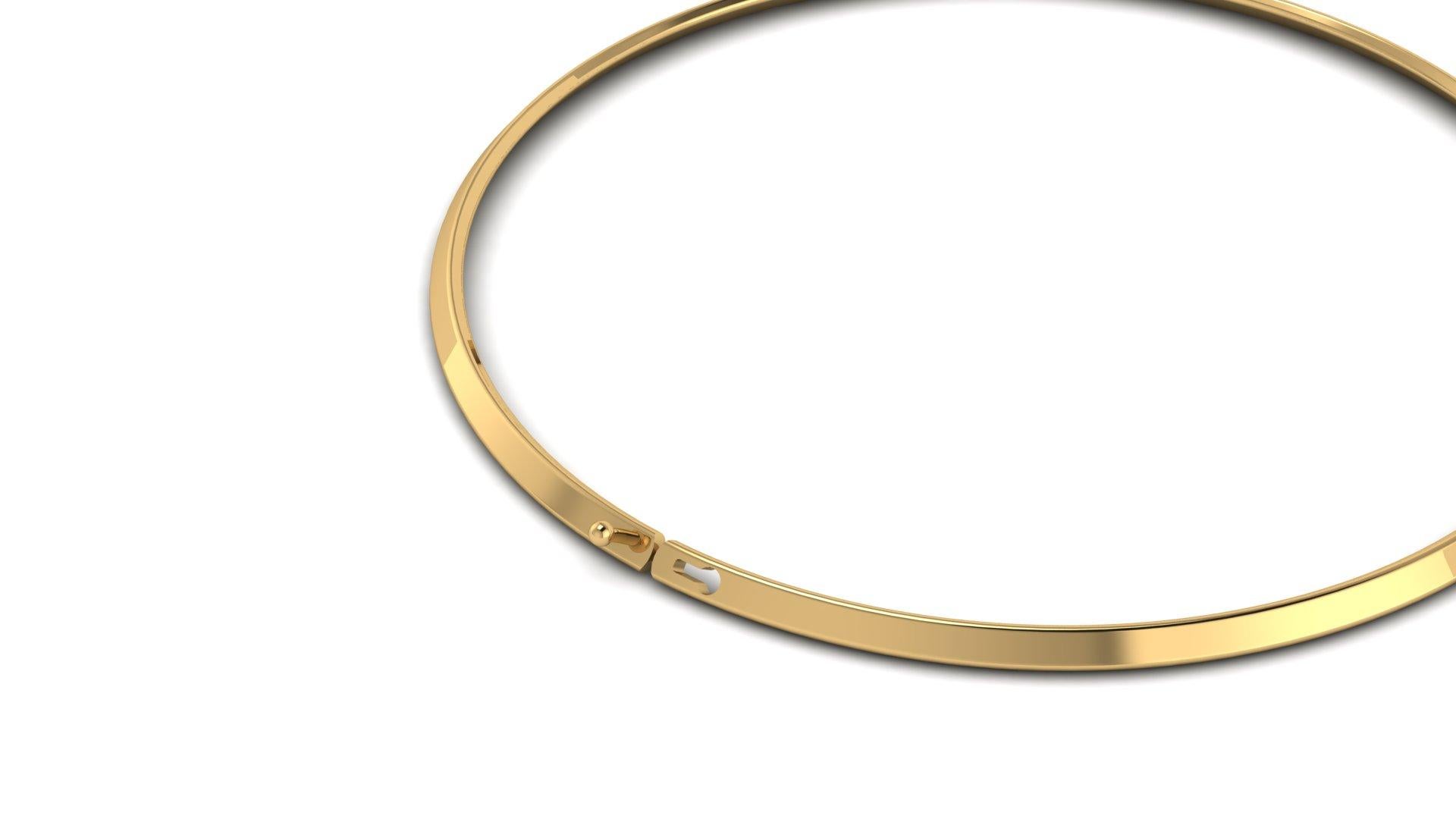 Women's or Men's Solitaire Gold Choker For Sale