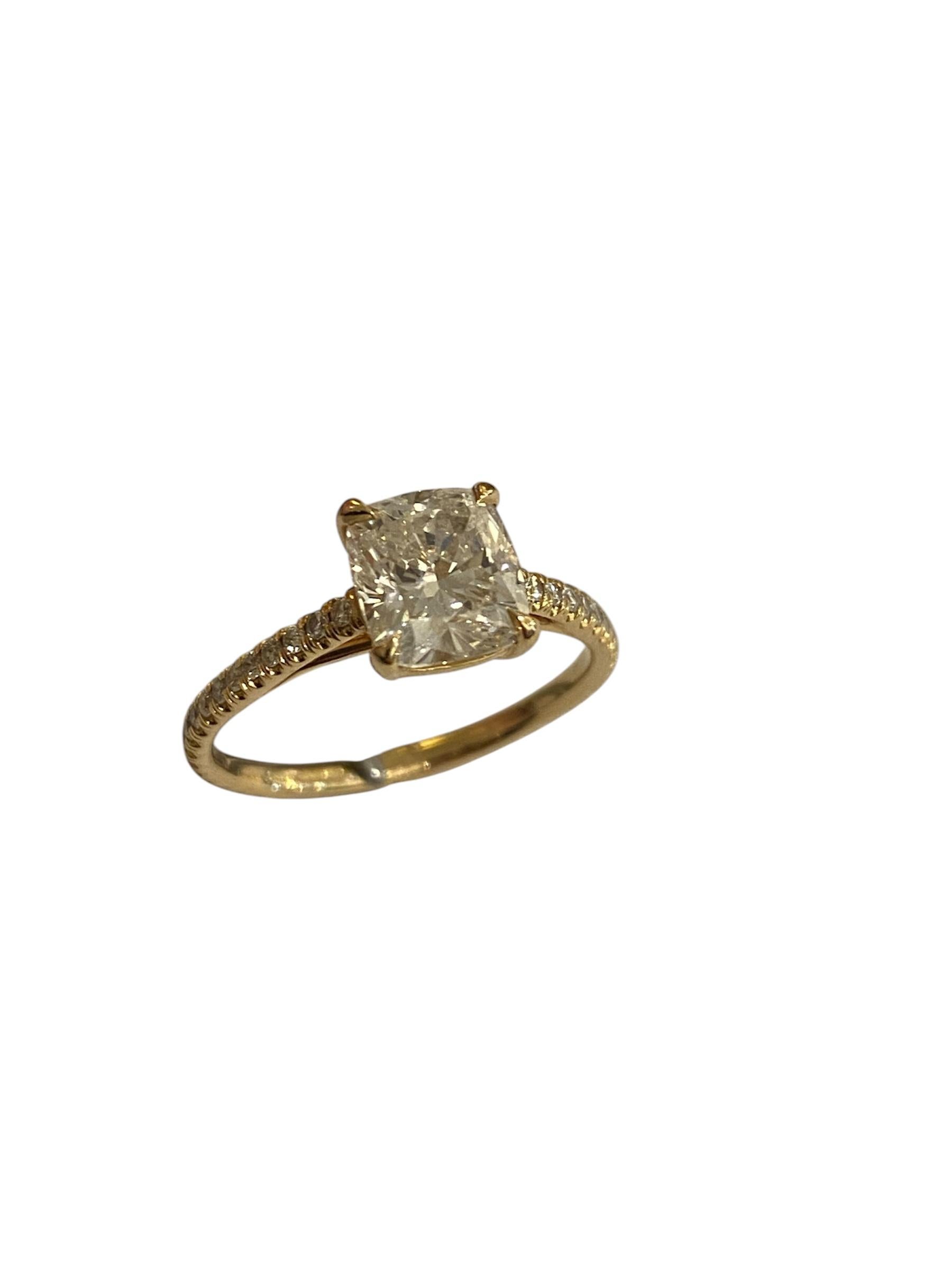 Solitär Gold-Diamantring mit Solitär im Angebot 1