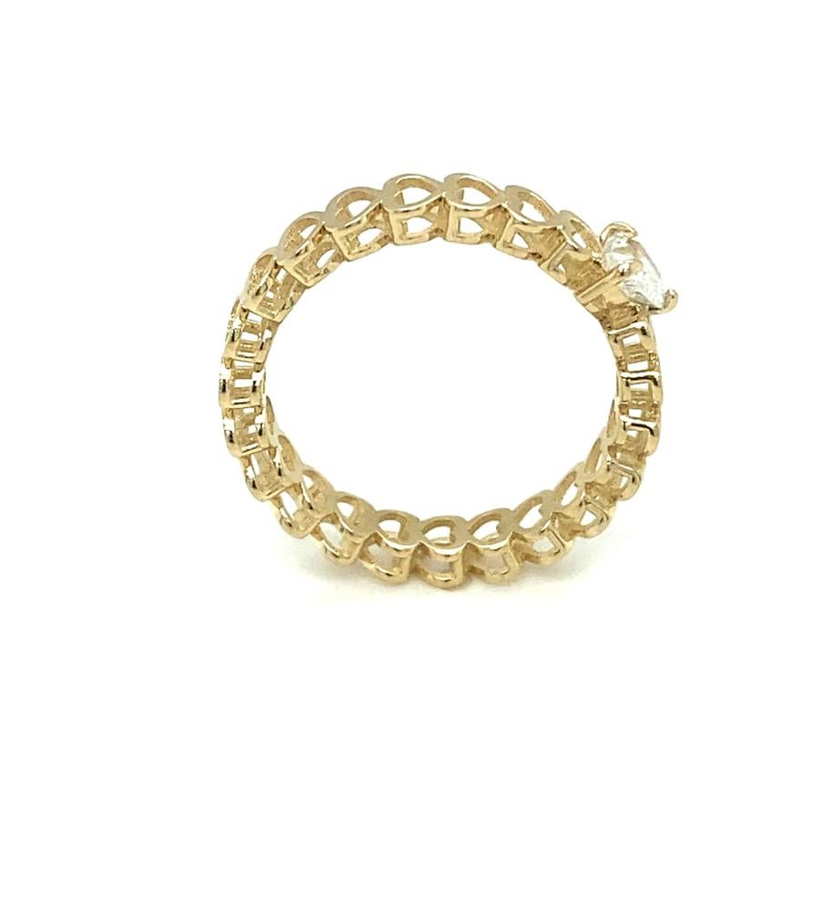 Im Angebot: Solitär Halber Karat Herz Diamantring () 6