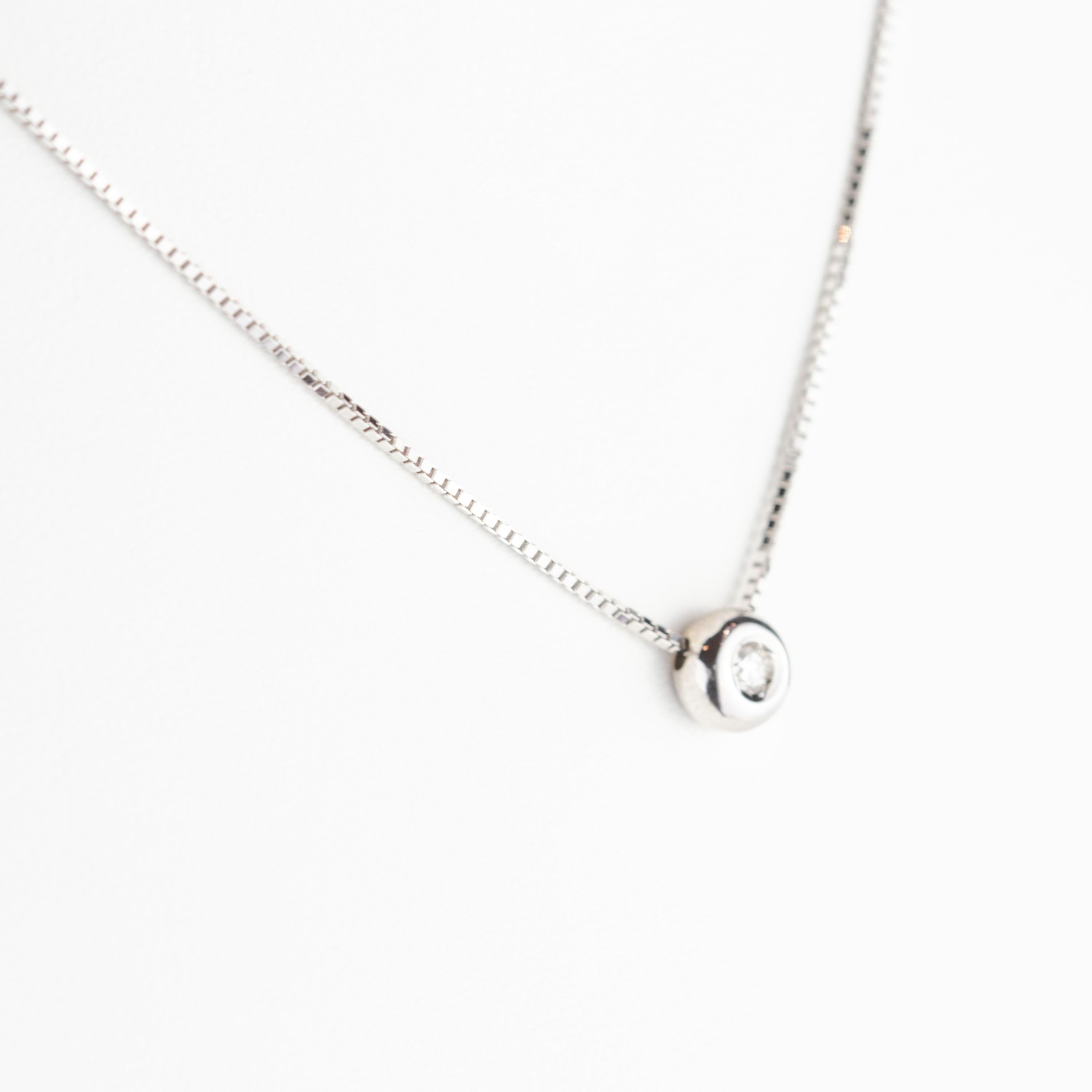white gold chain with pendant