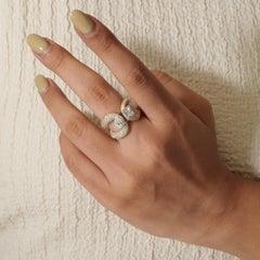 2.70 Carat Princess & Pear Natural Diamond Halo Statement Ring, 14k Yellow Gold