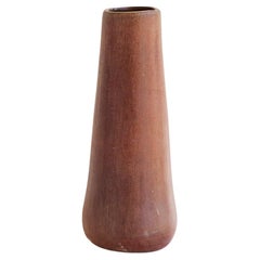 Solitaire Handmade Organic Modern Clay Vase in Toasted Clay