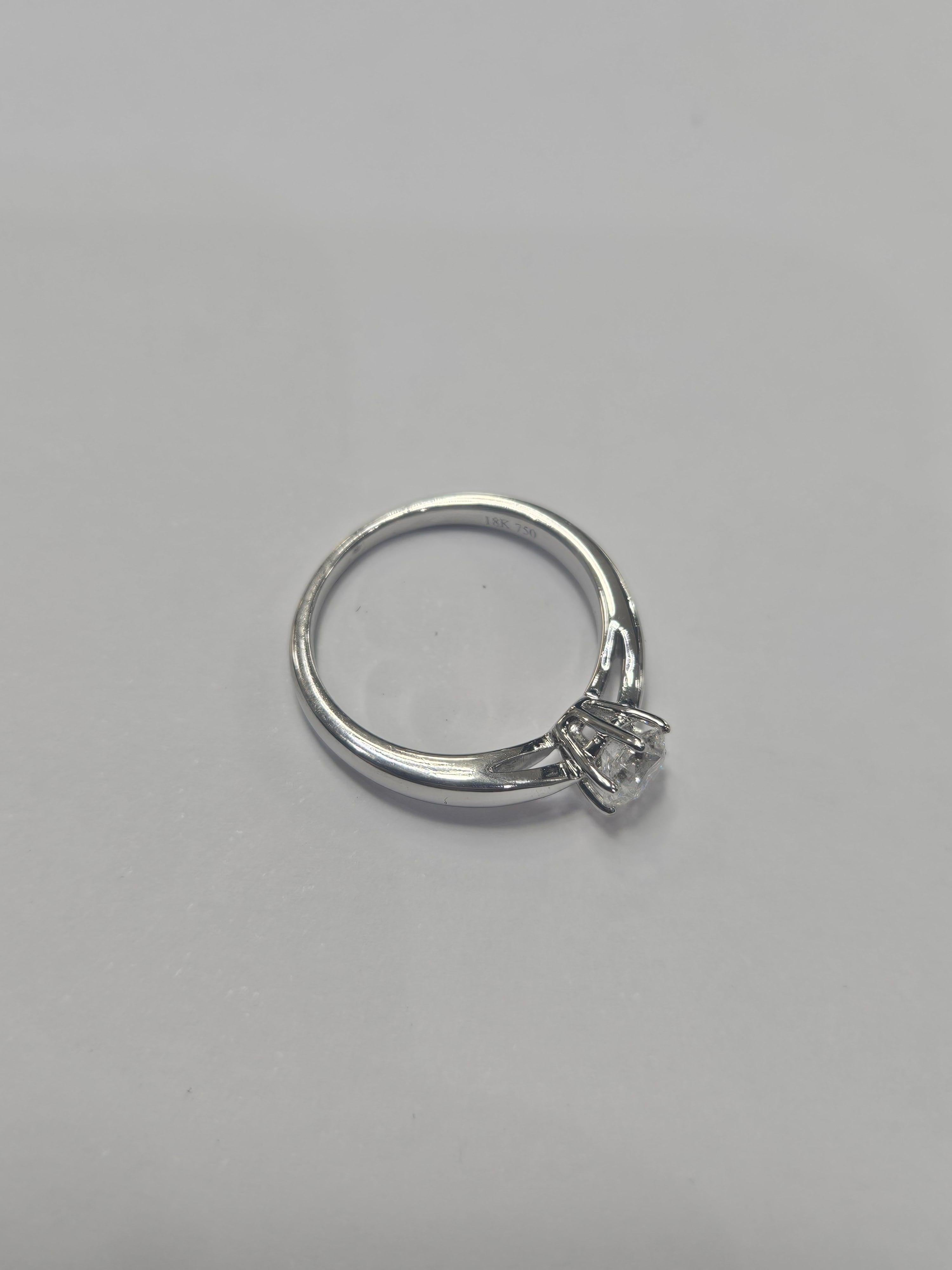Solitär HRD Naturdiamant 0,50 cts D Farbe und VVs1 Klarheit Hand Made 18kts im Angebot 6