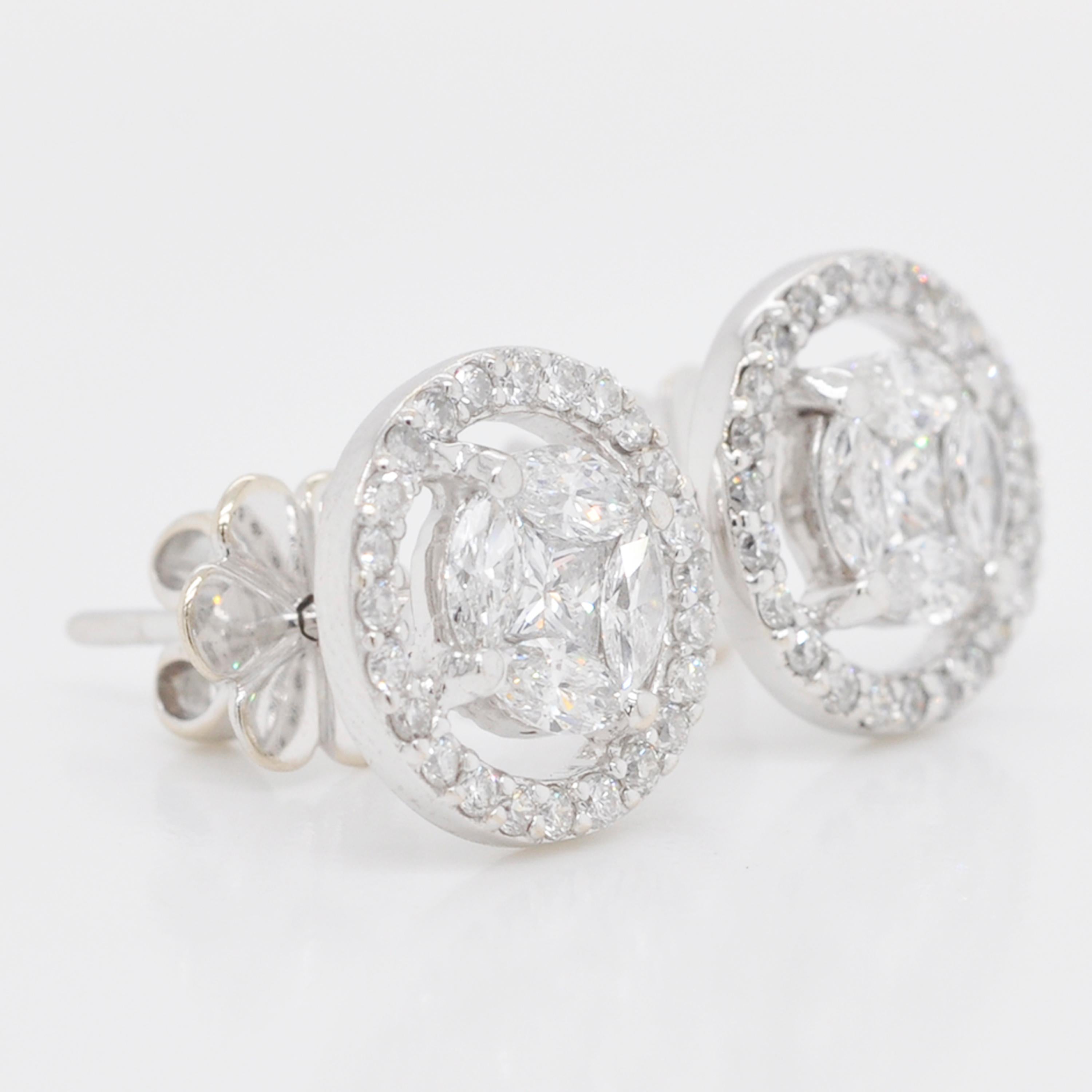 pressure set diamond earrings