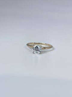 Solitaire Moissanite Ring Solitaire Engagement Ring 14kt Yellow Gold ring