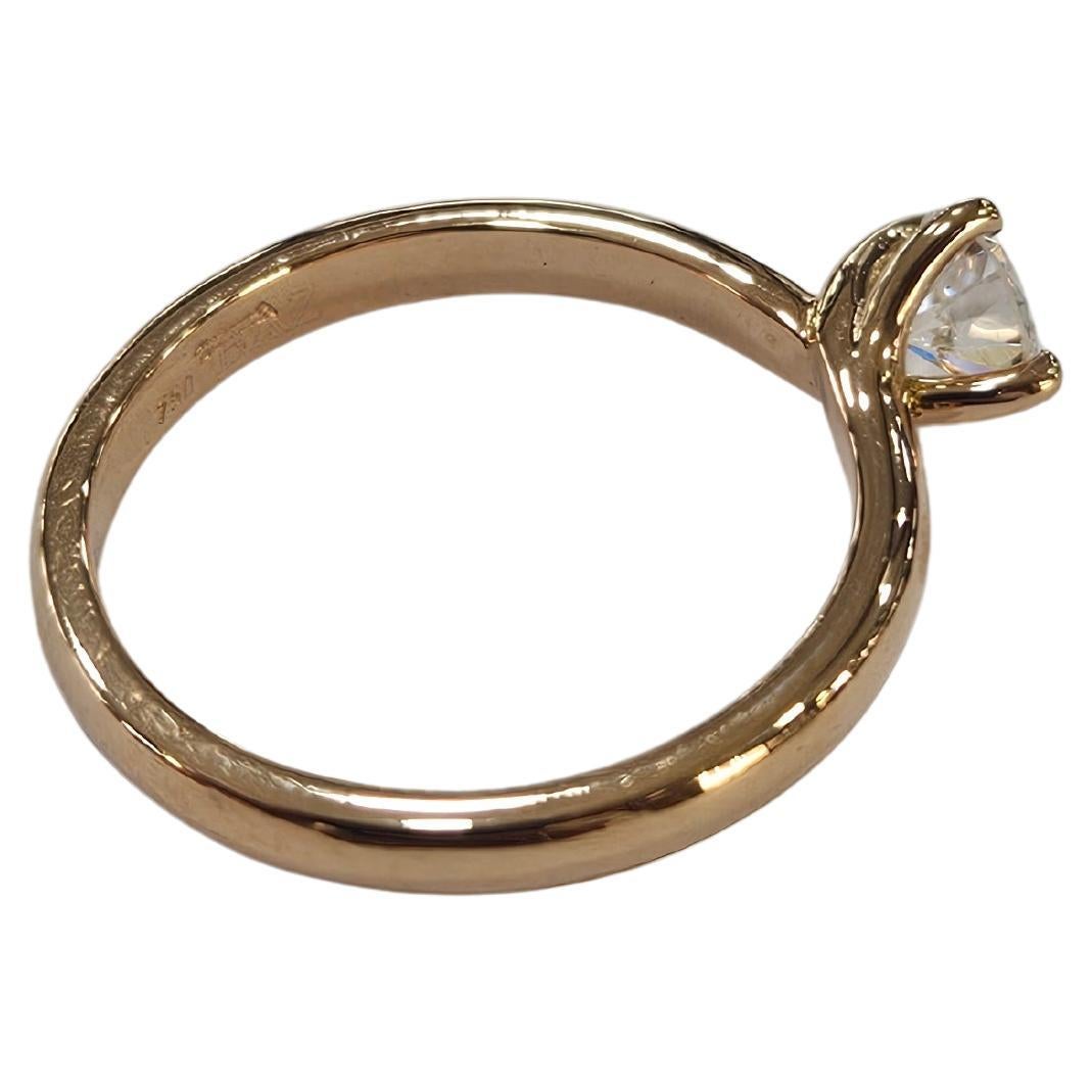 Solitär Naturdiamant 0,30 Karat Zertifiziert HRD Hand Made Rose Gold 18 Karat im Zustand „Neu“ im Angebot in MADRID, ES