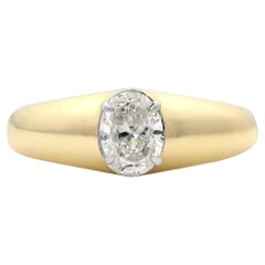 Solitaire Natural Diamond Proposal Ring in 14k Solid Gold (Certified)