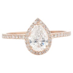 Solitaire Natural Diamond Proposal Wedding Ring in 14K Solid Gold (Certified)