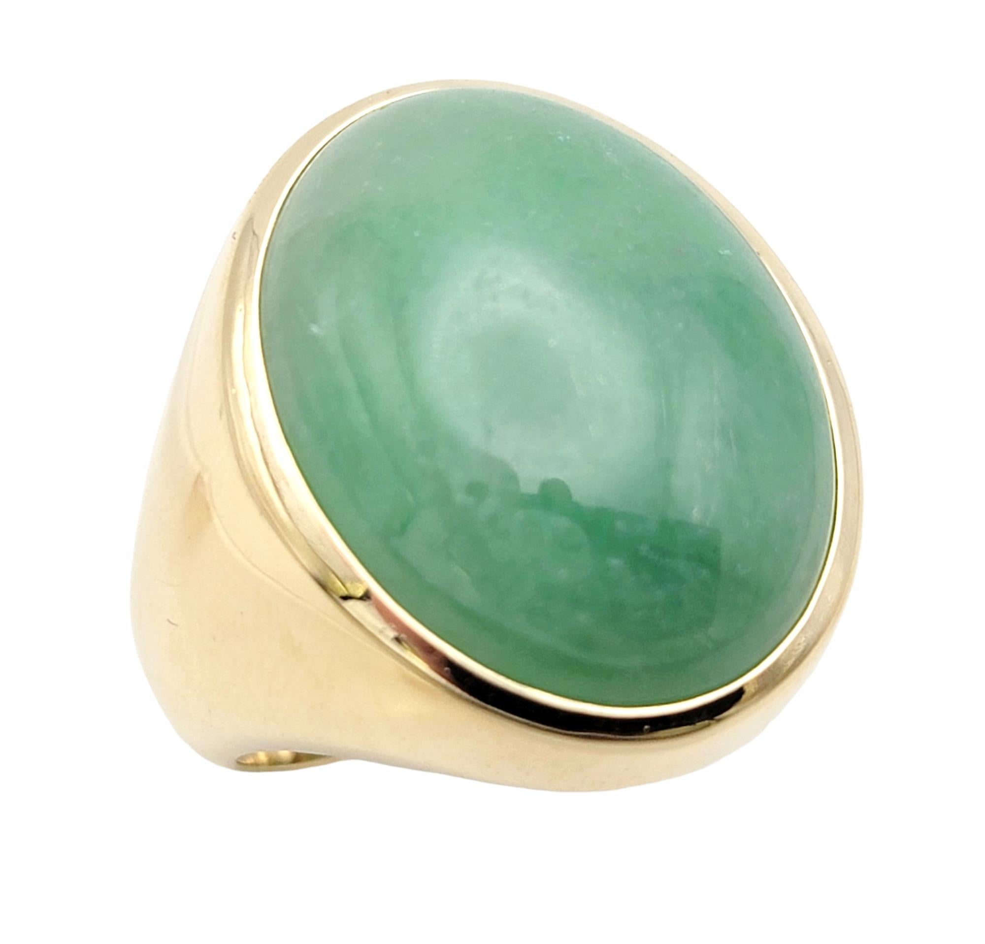 light green jade ring