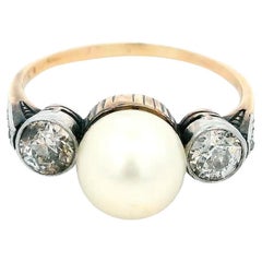 Solitaire Pearl 2 Side Diamond
