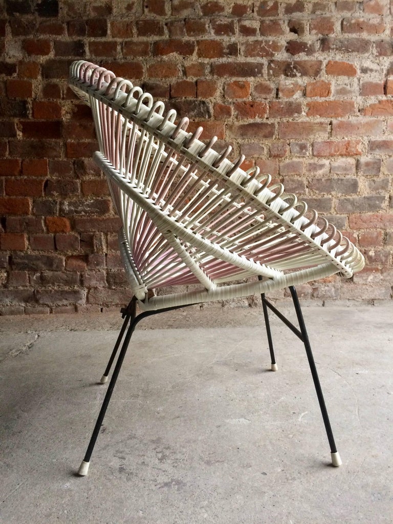 Solitaire Rattan Chair by Janine Abraham and Dirk Jan Rol France, 1950s 5