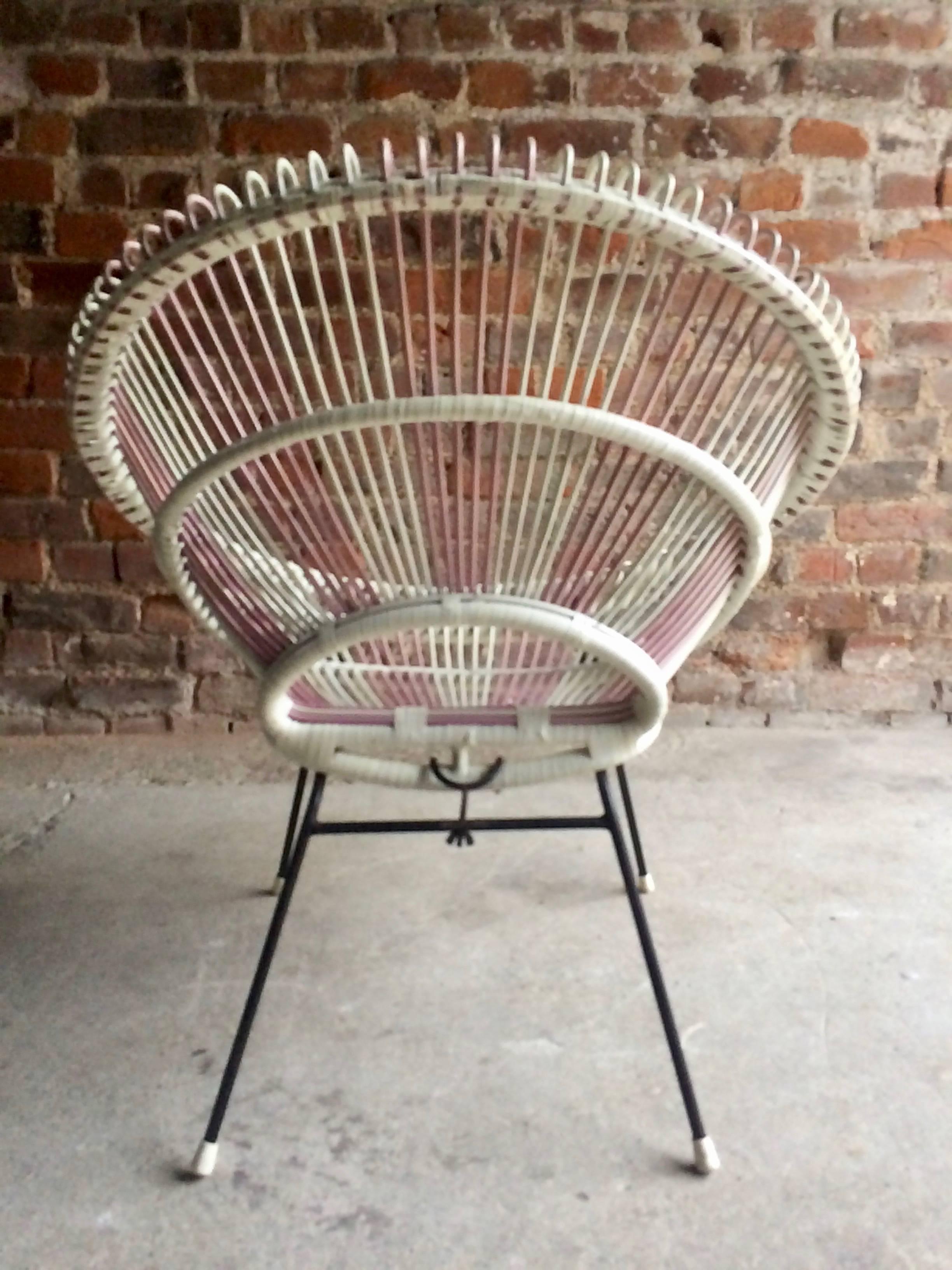 Solitaire Rattan Chair by Janine Abraham and Dirk Jan Rol France, 1950s 2