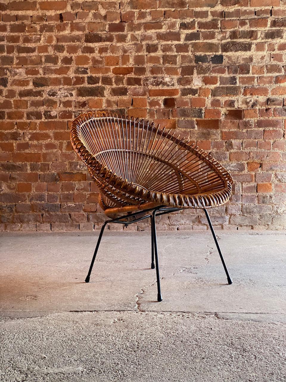 Solitaire Rattan Chair by Janine Abraham & Dirk Jan Rol, France, circa 1950 4