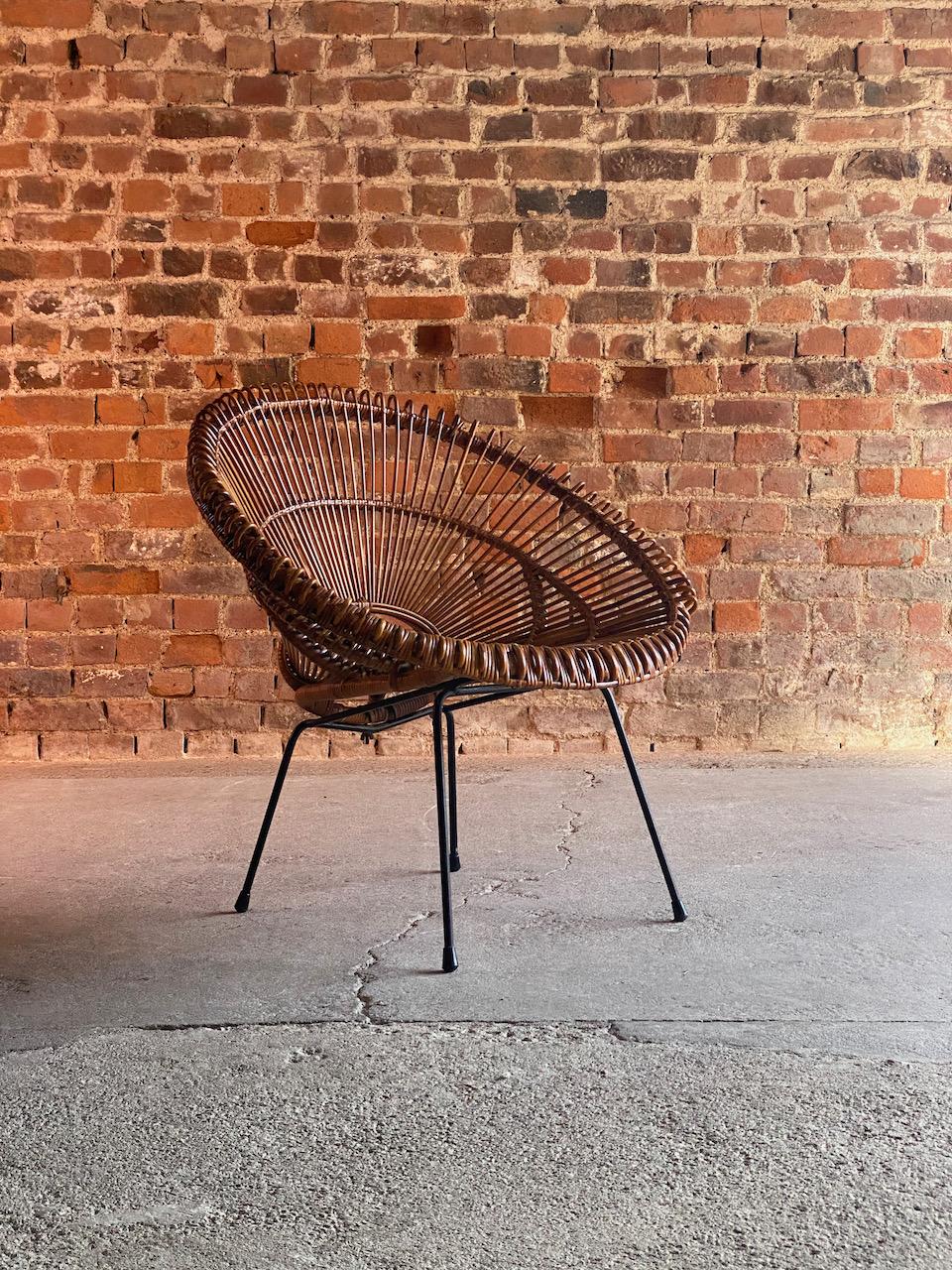 Solitaire Rattan Chair by Janine Abraham & Dirk Jan Rol, France, circa 1950 6