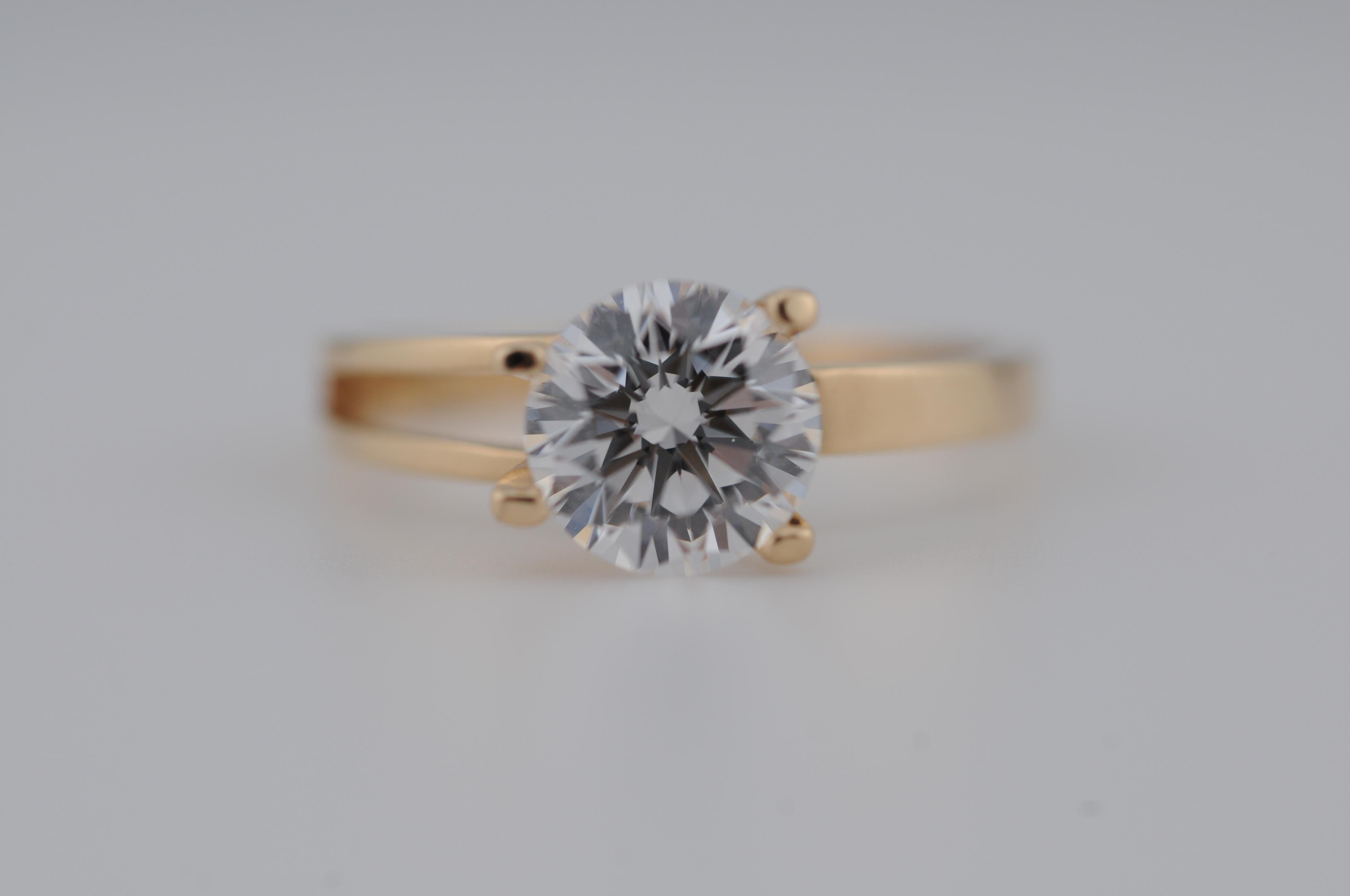 Bague solitaire 1.10 ct Diamant Brilliante Clarity:Internally Flawless en vente 4
