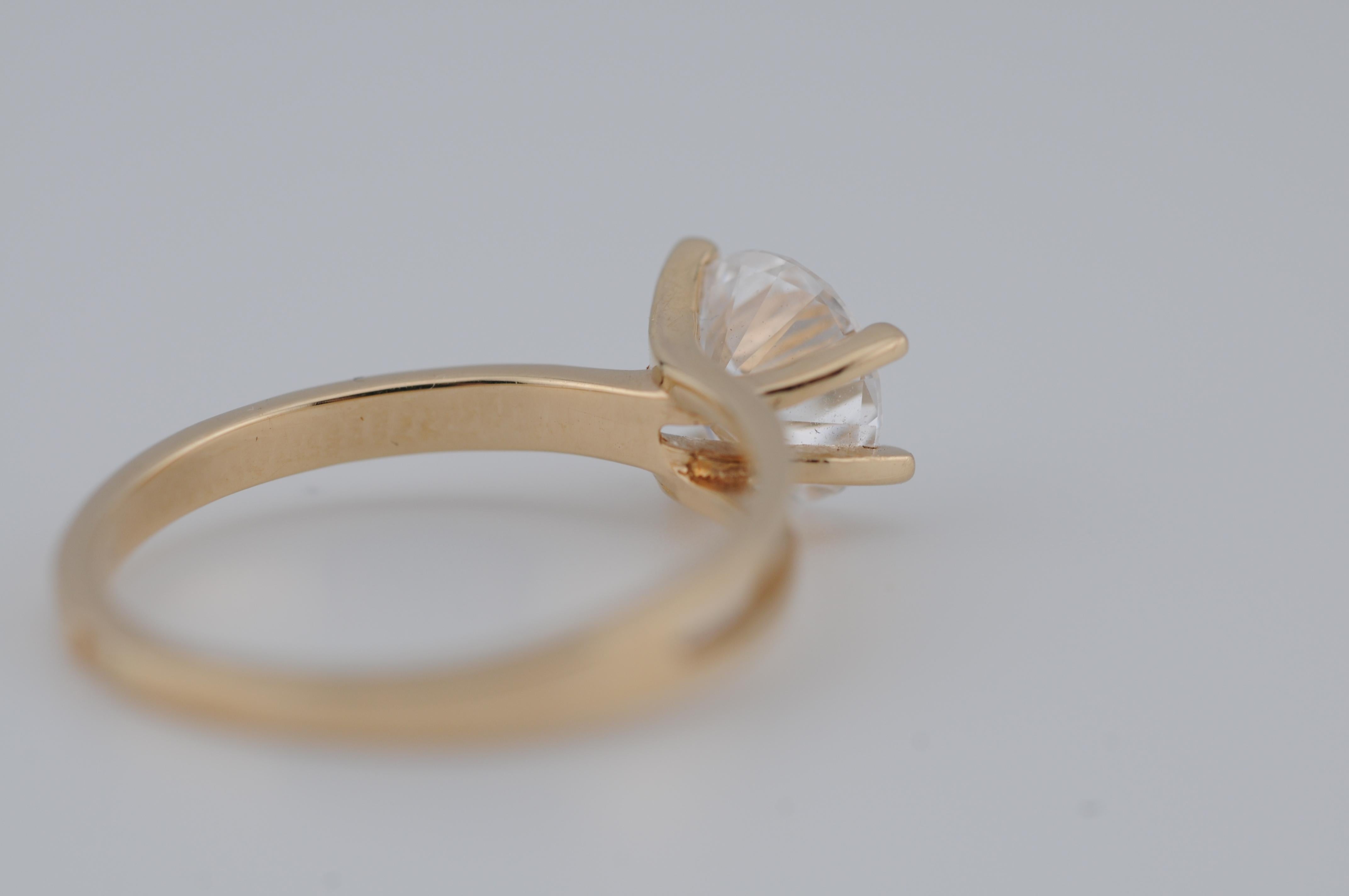 Bague solitaire 1.10 ct Diamant Brilliante Clarity:Internally Flawless en vente 5